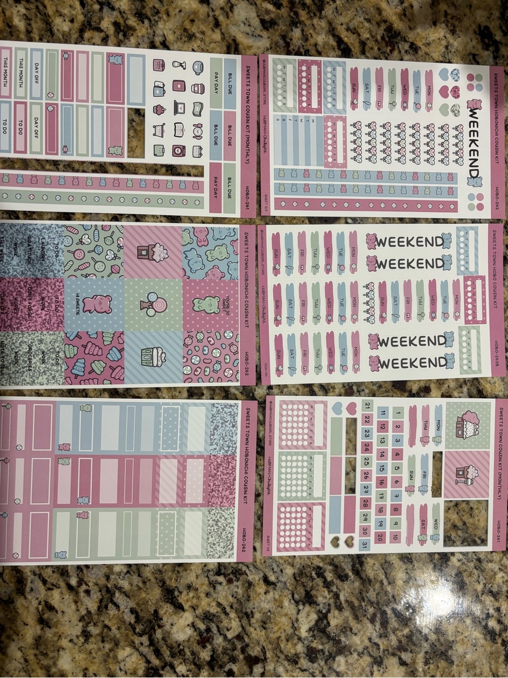 Hubman and Chubgirl Sweets Town Cousin Kit – 6 Sticker Sheets 🍭💖